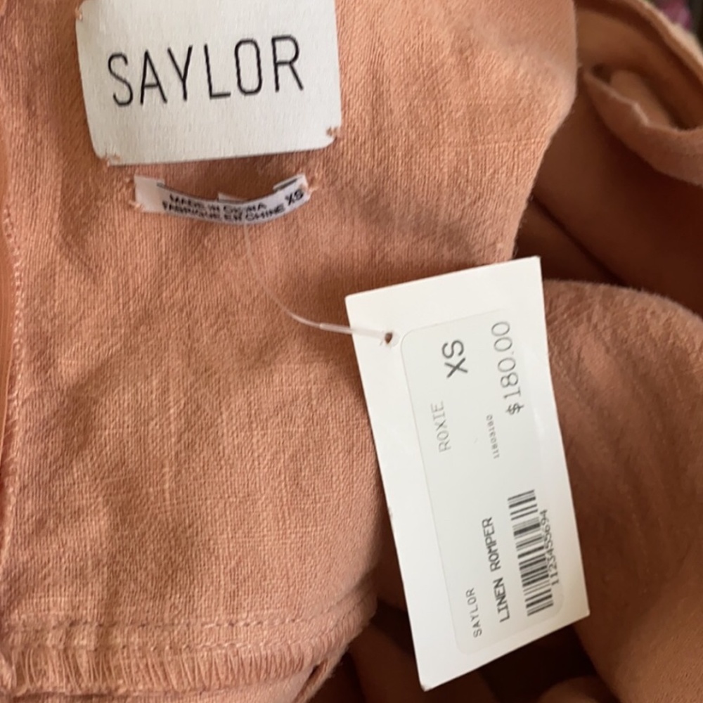 SAYLOR Roxie Linen Romper XS - Picture 10 of 11